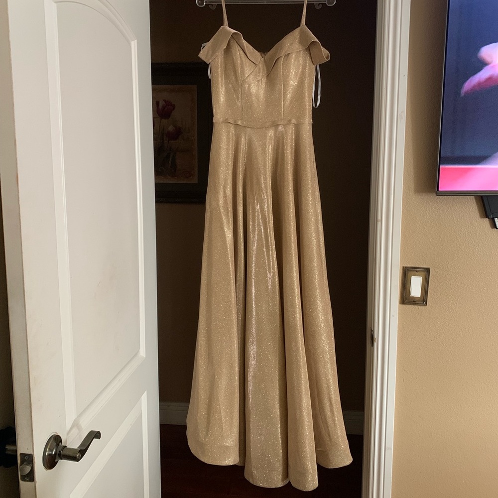 Gold formal dress